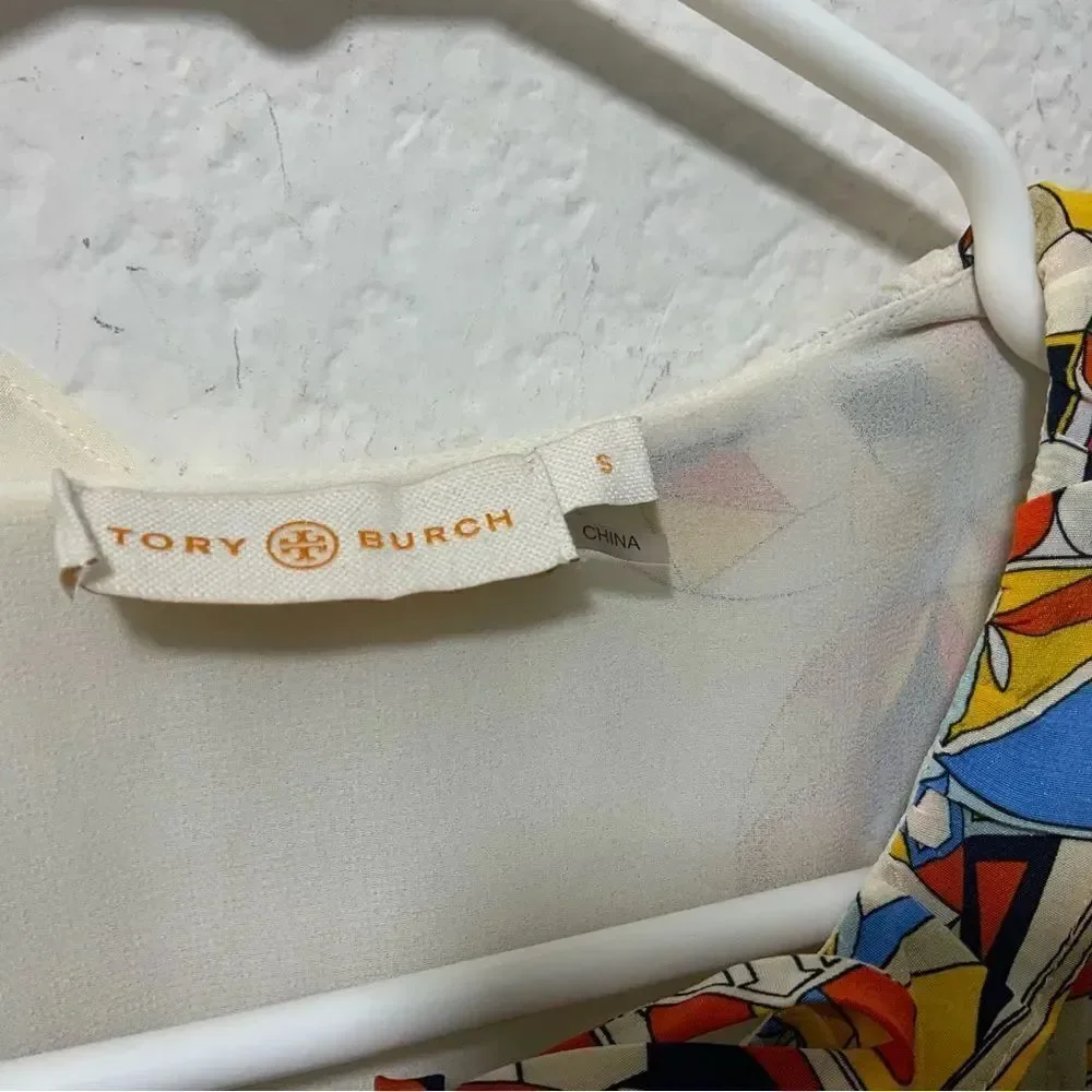 Tory Burch Arabella Psychedelic Silk Dress Sz small